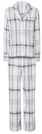 Imogen Grey Checked Cotton Blend Pyjama Set – REISS
