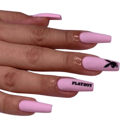 playboy pink nails