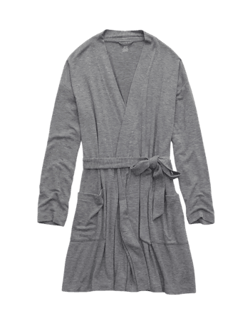 Aerie Softest® Sleep Plush Robe gray