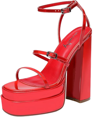 Amazon.com | vivianly Womens Platform Ankle Strap Sandals Open Toe Chunky Block High Heels size 7 | Heeled Sandals