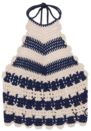 Gucci crochet backless top