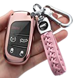 Key Fob Cover Case for 2017 2018 2016 Jeep Grand Cherokee - pink