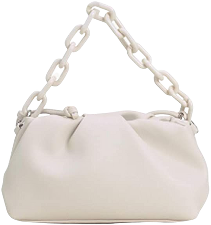 Women Cloud Shaped Purse, Dumplings Handbag Chain Shoulder Crossbody Bag Soft Satchel, White: Amazon.co.uk: Shoes & Bags
