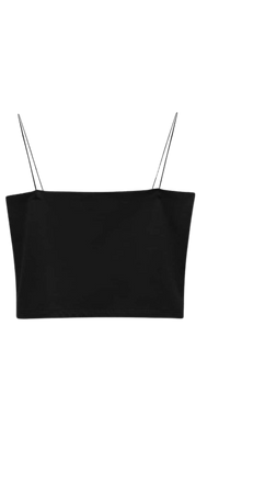 Basic crop top with thin straps - pull&bear