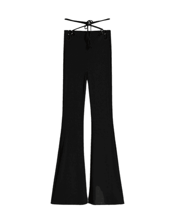 Flared pants with ring detail - Pants - Woman | Bershka
