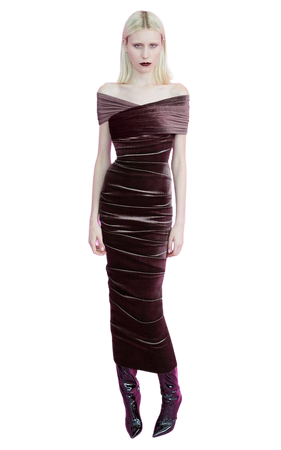 Layne Velvet Midi Wrap Dress By Alex Perry | Moda Operandi