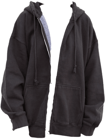 black open oversized hoodie png jacket grey gray