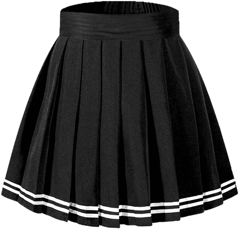 Amazon.com: Beautifulfashionlife Girl's Flared Casual Mini Skater Skirt Elastic Shorts Black White Stripes,L: Clothing