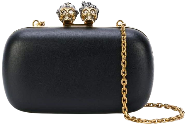 Queen and King skeleton box clutch