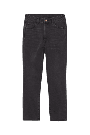 Skinny High Cropped Jeans - Black/washed - Ladies | H&M US