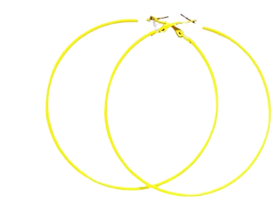 Amazon.com: Bright Yellow Hoop Earrings Thin Hoop Earrings Yellow Hoops 3 Inch: Jewelry