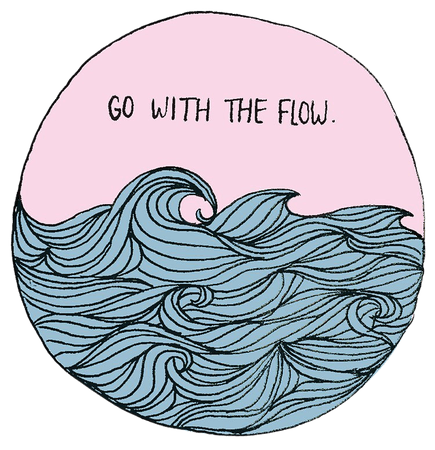"Go With The Flow" Sticker by liatafolla | Redbubble