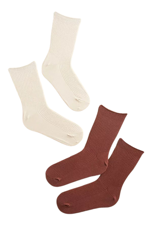 Set of Two Ribbed Socks | Anthropologie