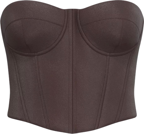 Gepur Brown Leather Corset