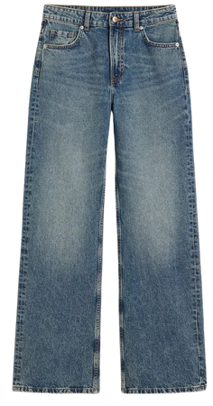 Wide High Jeans - Dark denim blue - Ladies | H&M US