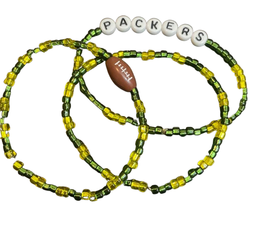 Green Bay Packers Stretchy Bracelet - Etsy