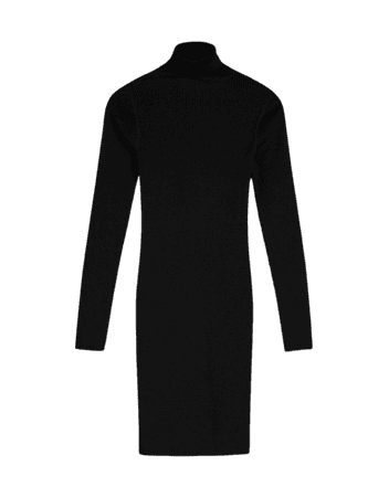 Ribbed high neck mini dress with long sleeves - Dresses - Woman | Bershka