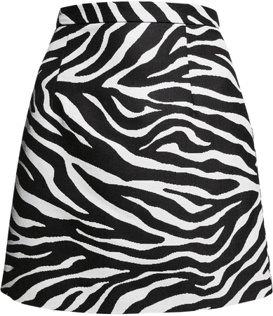 Michael Kors Collection Zebra-Print Wool/Silk Skirt | Neiman Marcus