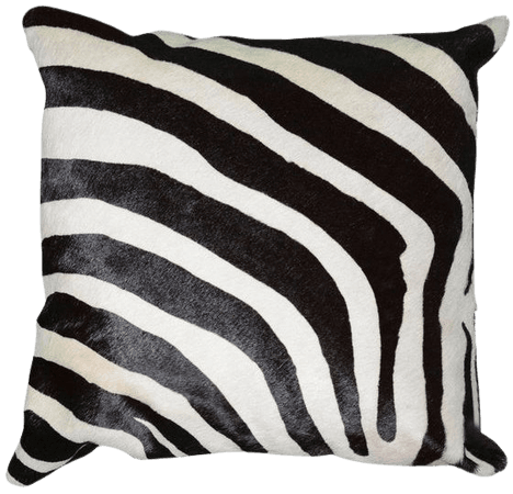 black white zebra print throw pillow