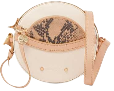 See By Chloé | Rosy textured and snake-effect leather shoulder bag | NET-A-PORTER.COM