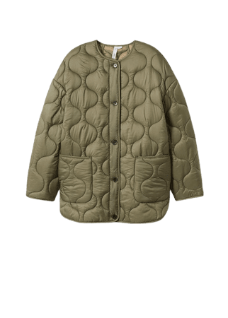 Satin quilted jacket - Women | Mango USA