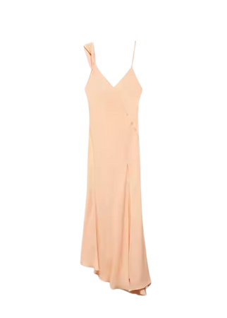 Asymmetrical dress with decorative stitching - Women | Mango USA