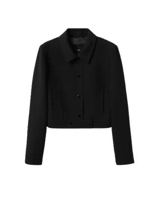Buttoned crop jacket - Women | Mango USA