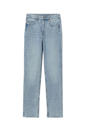 Vintage Straight High Jeans - Light denim blue - Ladies | H&M US