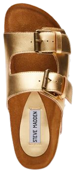 KALI Gold Leather Platform Slide Sandal | Women's Sandals – Steve Madden