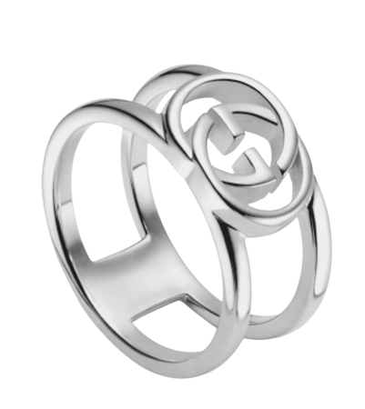 silver Gucci ring