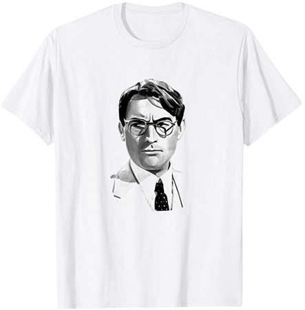 Amazon.com: Atticus Black and White to Kill A Mockingbird American Literature Fan Art Graphic for Men Women Unisex T-Shirt: Clothing