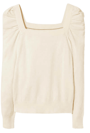 Square Neck Sweater - Ivory | Boden US