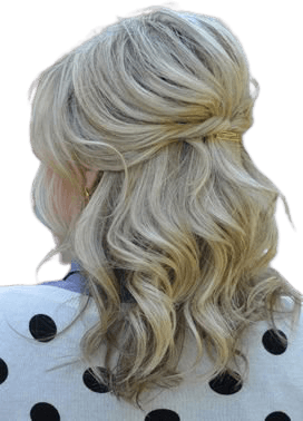 half-up medium-length hair - Google Search | Hair styles, Wedding hairstyles for medium hair, Guest hair