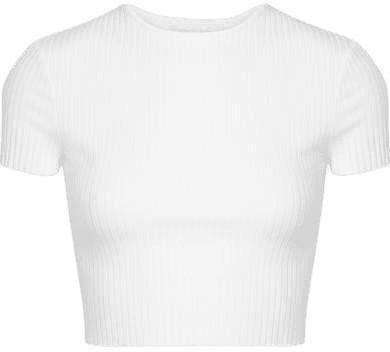 calé - Esmée Cropped Ribbed Stretch-jersey T-shirt - White