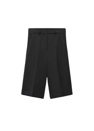Straight-fit high-waist bermuda shorts - Women | Mango USA
