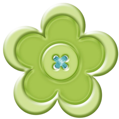 bright green flower button