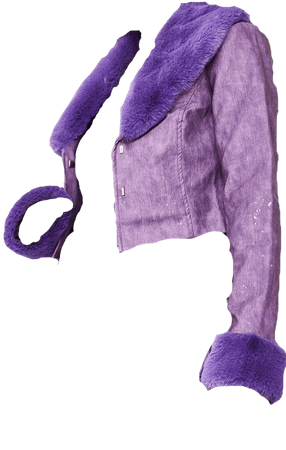 I am gia purple saros fur coat