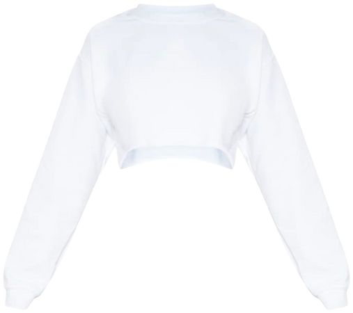 white cropped sweatshirt