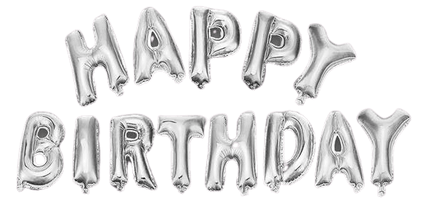 Silver Happy Birthday Balloon Kit