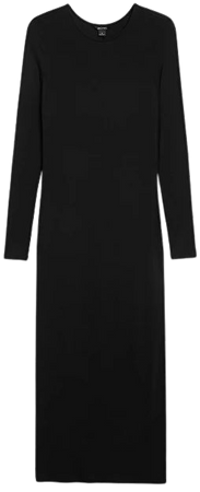 Long black bodycon dress - Black - Monki WW