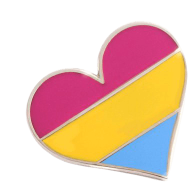 Pansexual pride pin gay lapel pin pansexual flag pin heart | Etsy