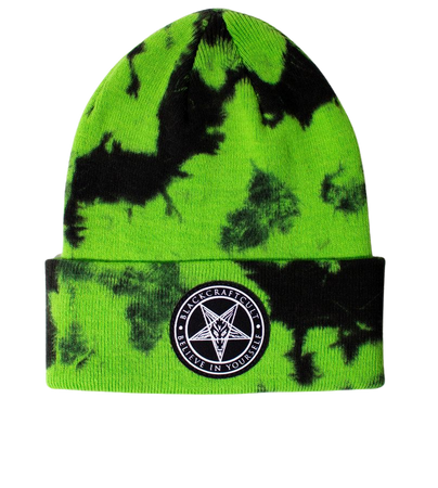 *clipped by @luci-her* Believe In Yourself - Green Lightning Dye Beanie – Blackcraft Cult