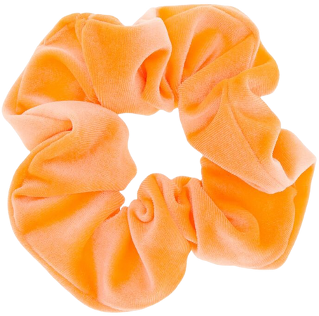 Medium Velvet Hair Scrunchie - Neon Orange | Icing US