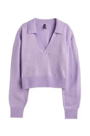 Collared Sweater - Light purple - Ladies | H&M US