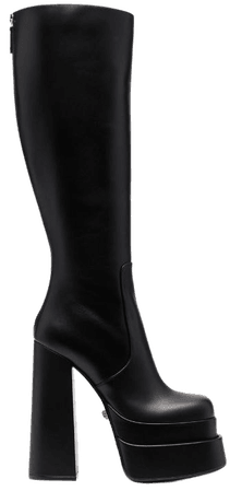 Versace high-heel Leather Boots - Farfetch