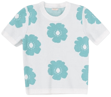 Girls Floral Sweater-Knit Top (Kids)