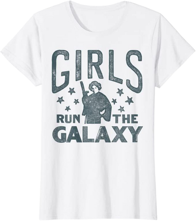 Amazon.com: Star Wars Princess Leia Girls Run The Galaxy T-Shirt : Clothing, Shoes & Jewelry