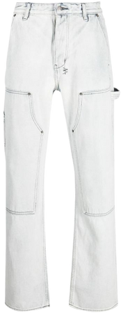 Ksubi Panelled straight-leg Jeans - Farfetch