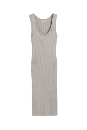 Rib-knit Bodycon Dress - Light taupe - Ladies | H&M US
