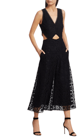 Olivia Palermo Lace Culotte Jumpsuit | SaksFifthAvenue